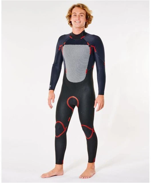 RIP CURL Omega 53Gb Bz kostiumas ilgomis rankovėmis ir kojomis - juodas