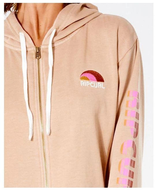 RIP CURL Wave Shapers džemperis su užtrauktuku - smėlio spalvos