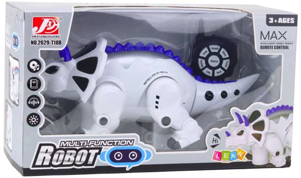 Robotas dinozauras Triceratops su nuotoliniu valdymu – žaidimams ir nuotykiams namuose.