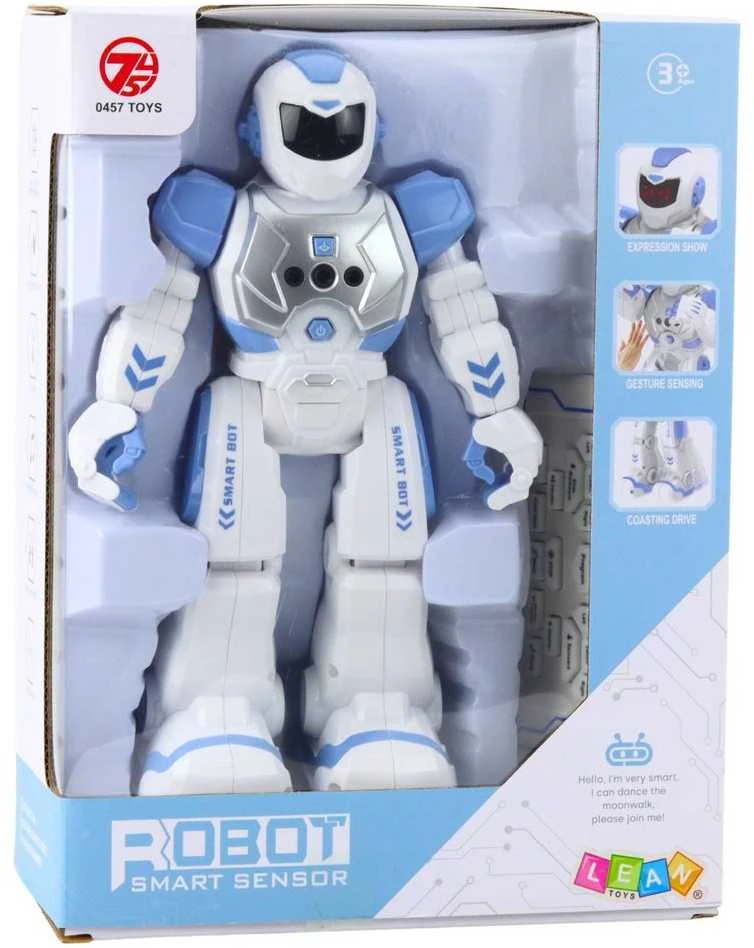 Robotas edukacinis valdomas pulteliu mėlynas RC