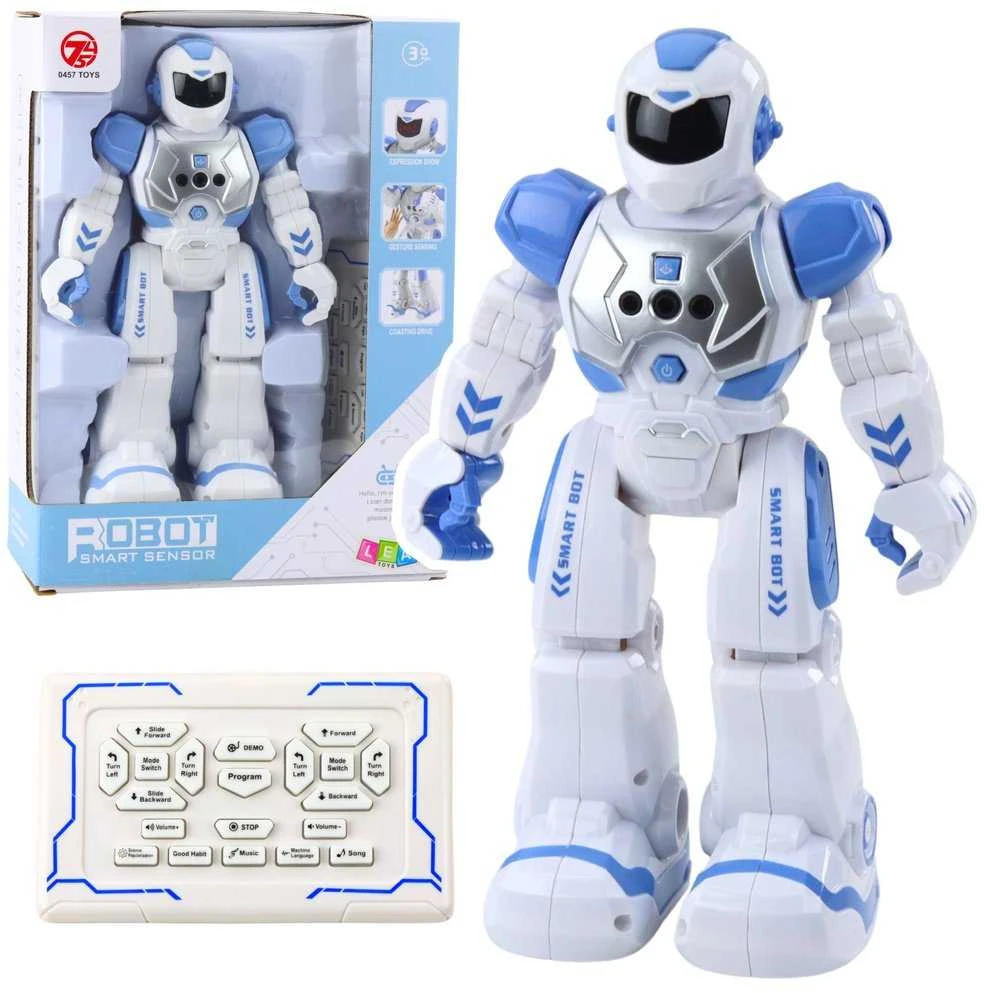 Robotas edukacinis valdomas pulteliu mėlynas RC
