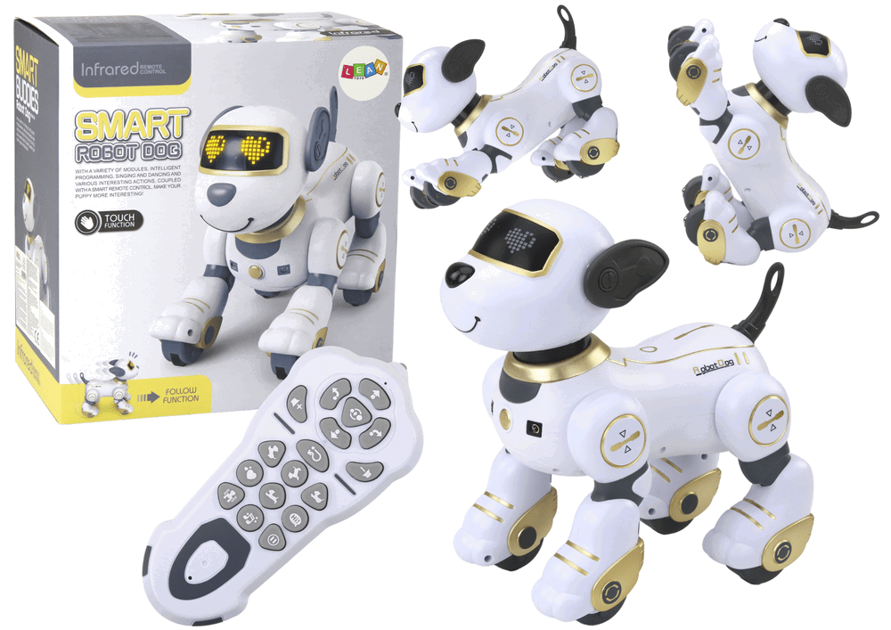 Lean Toys Nuotoliniu būdu valdomas interaktyvus robotas šuo, 23x23x14 cm