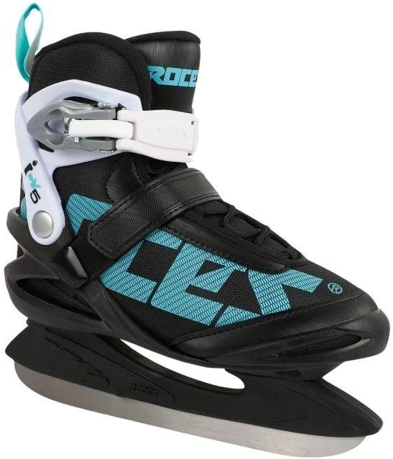 Roces ICY 5 moteriškos pačiūžos juodos, baltos ir mėlynos 450737 001