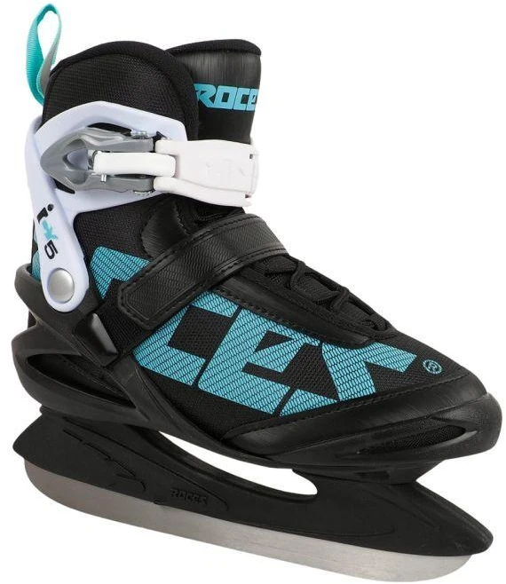 Roces ICY 5 moteriškos pačiūžos juodos, baltos ir mėlynos 450737 001