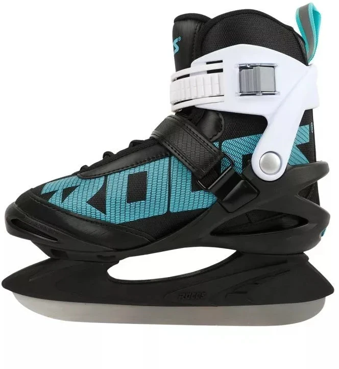 Roces ICY 5 moteriškos pačiūžos juodos, baltos ir mėlynos 450737 001