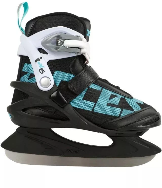 Roces ICY 5 moteriškos pačiūžos juodos, baltos ir mėlynos 450737 001