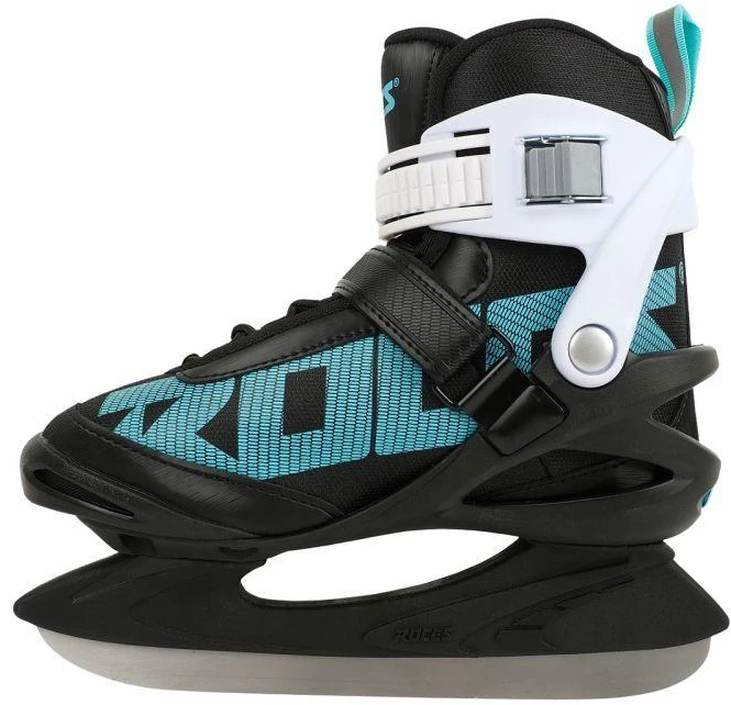 Roces ICY 5 moteriškos pačiūžos juodos, baltos ir mėlynos 450737 001