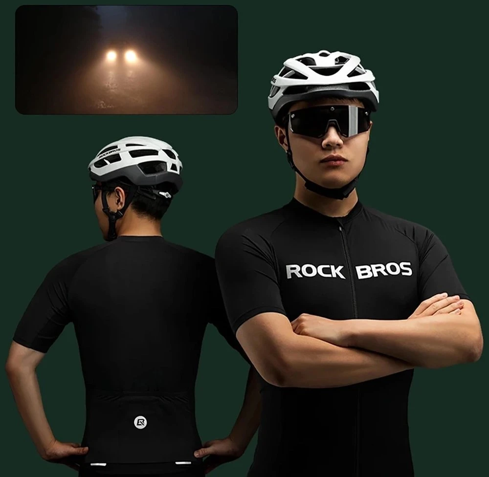 Rockbros 15120002005 short sleeve XXL cycling jersey – juodos spalvos