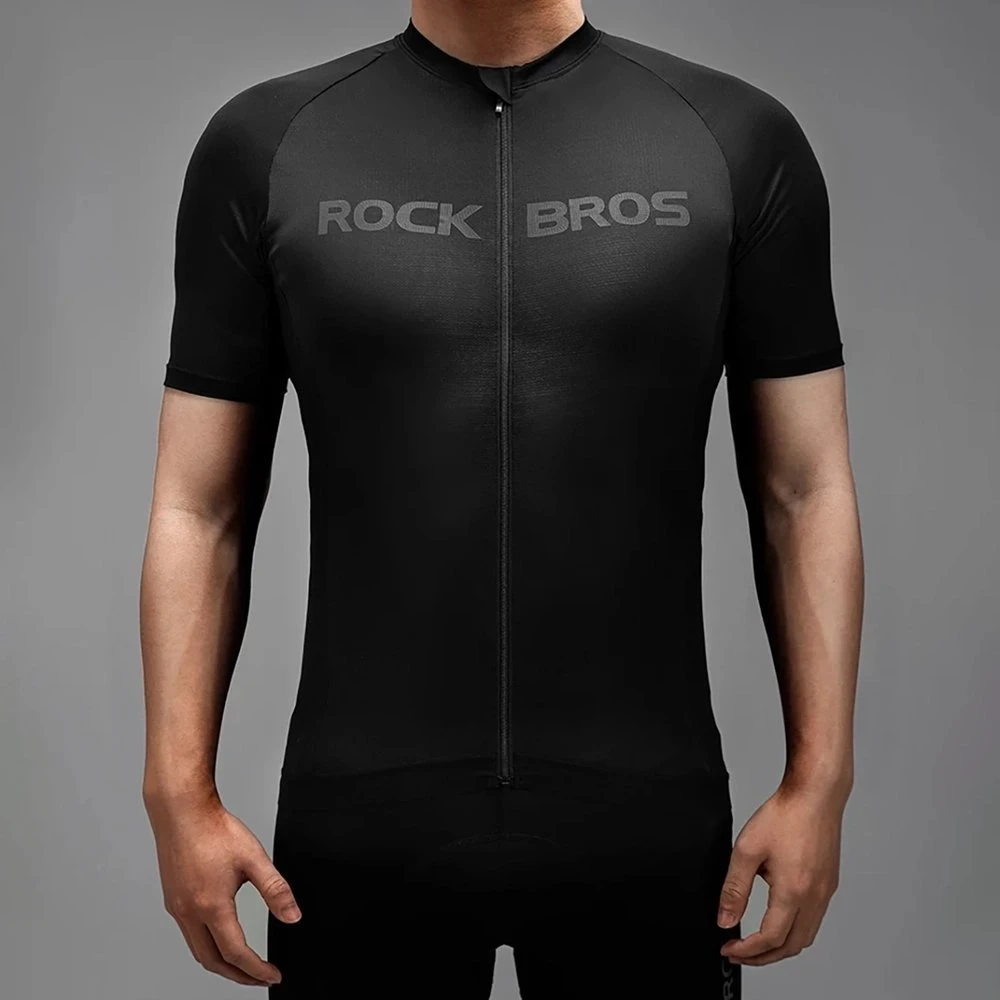 Rockbros 15120002005 short sleeve XXL cycling jersey – juodos spalvos