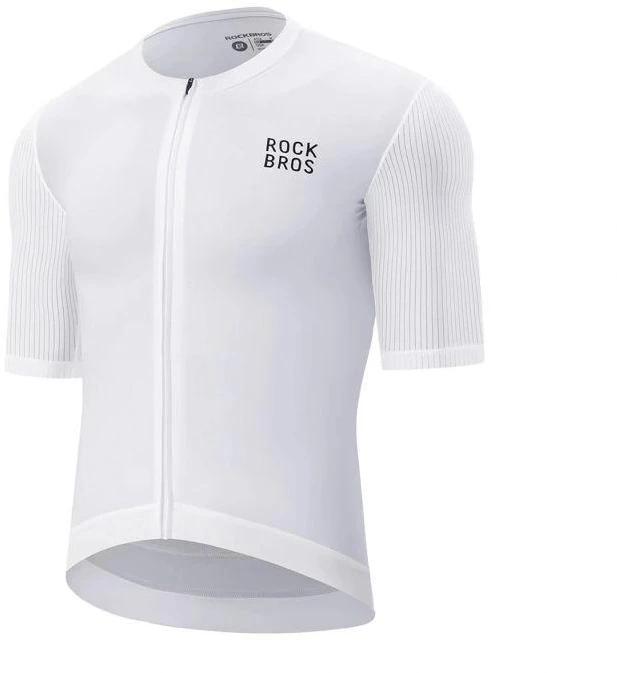 Rockbros 15200025 Trumpų rankovių dviratininko marškinėliai, XXXL dydis – Baltas
