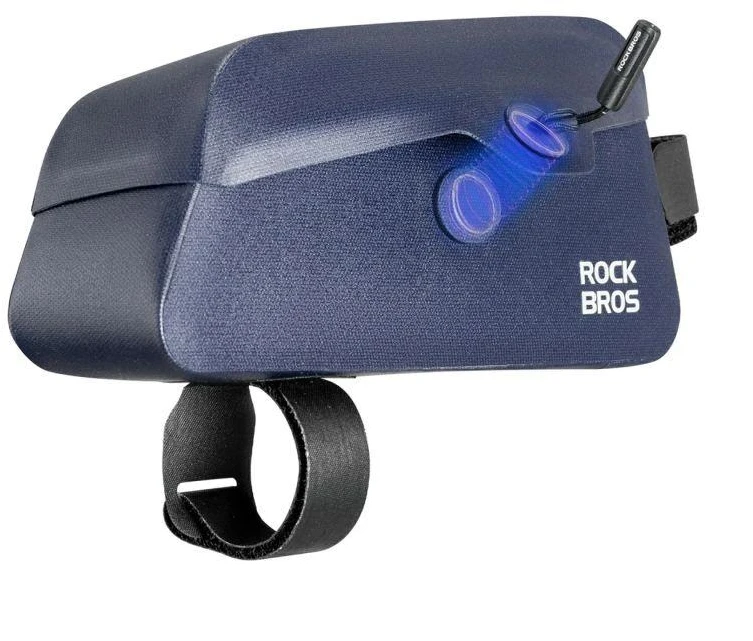 Rockbros 30120122006 Vandeniui atsparus dviračio rėmo krepšys su magnetiniu užsegimu, 0.9L - Mėlynas