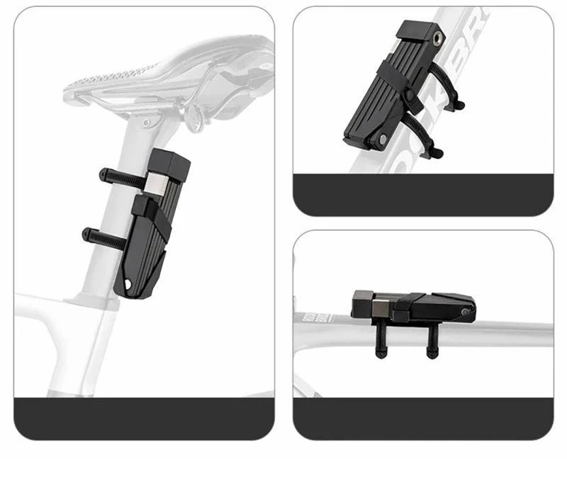 Rockbros 32140003001 sulankstoma dviračio spyna su raktu ir rankena, 68 cm - juodas