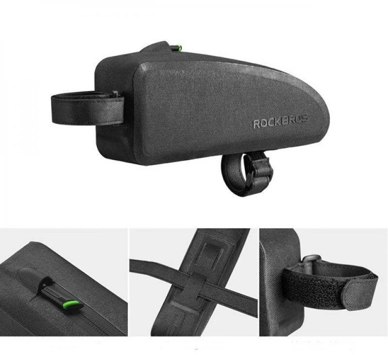 Rockbros AS-019-1 bicycle frame bag waterproof 1.6 l – juodos spalvos