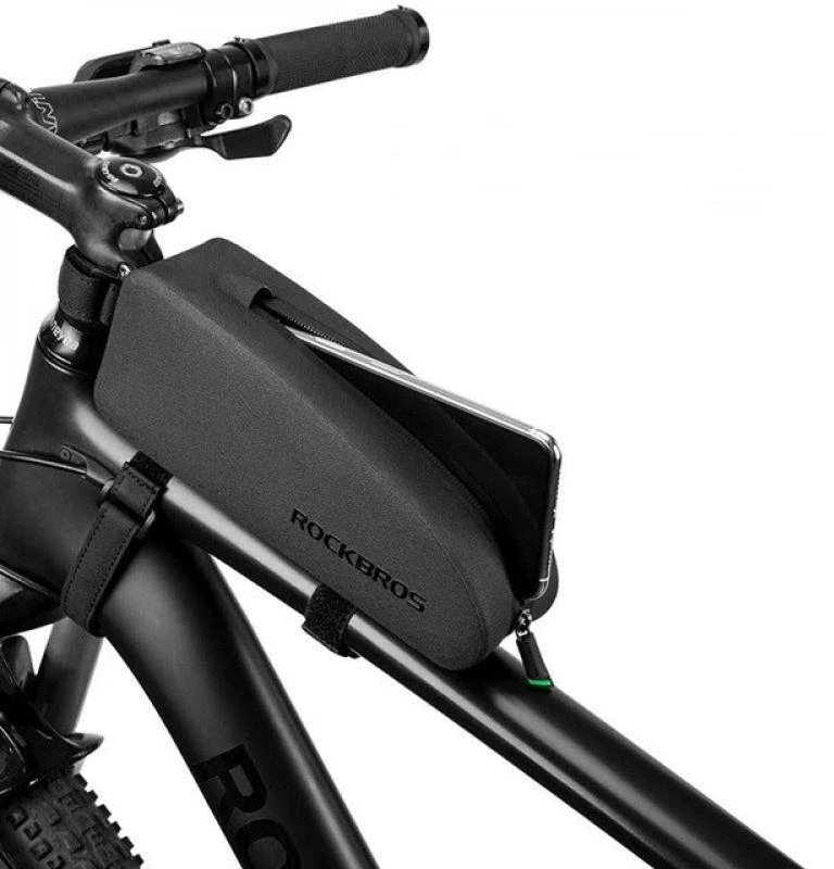Rockbros AS-019-1 bicycle frame bag waterproof 1.6 l – juodos spalvos