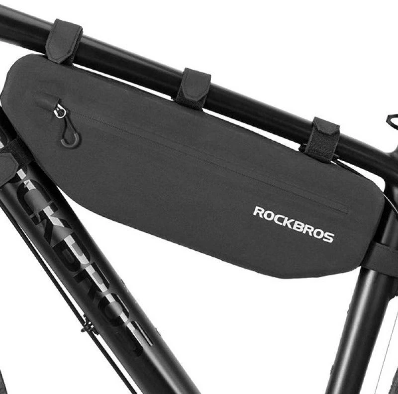 Rockbros AS-043 dviračio krepšys with Velcro 3l – juodos spalvos