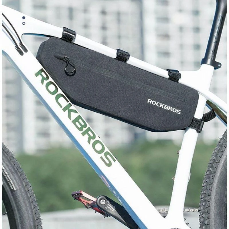 Rockbros AS-043 dviračio krepšys with Velcro 3l – juodos spalvos