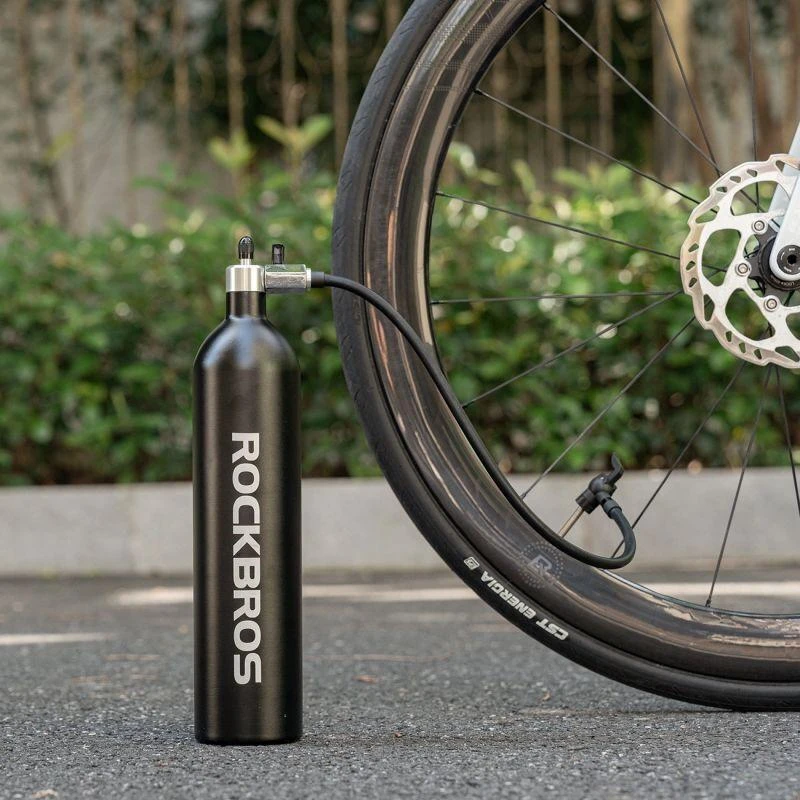 Rockbros bekamerinio padangų pripūtiklis 200 PSI 1.2l - Juodas