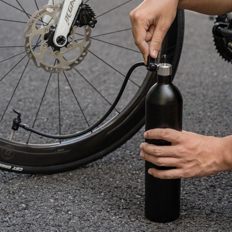 Rockbros bekamerinio padangų pripūtiklis 200 PSI 1.2l - Juodas