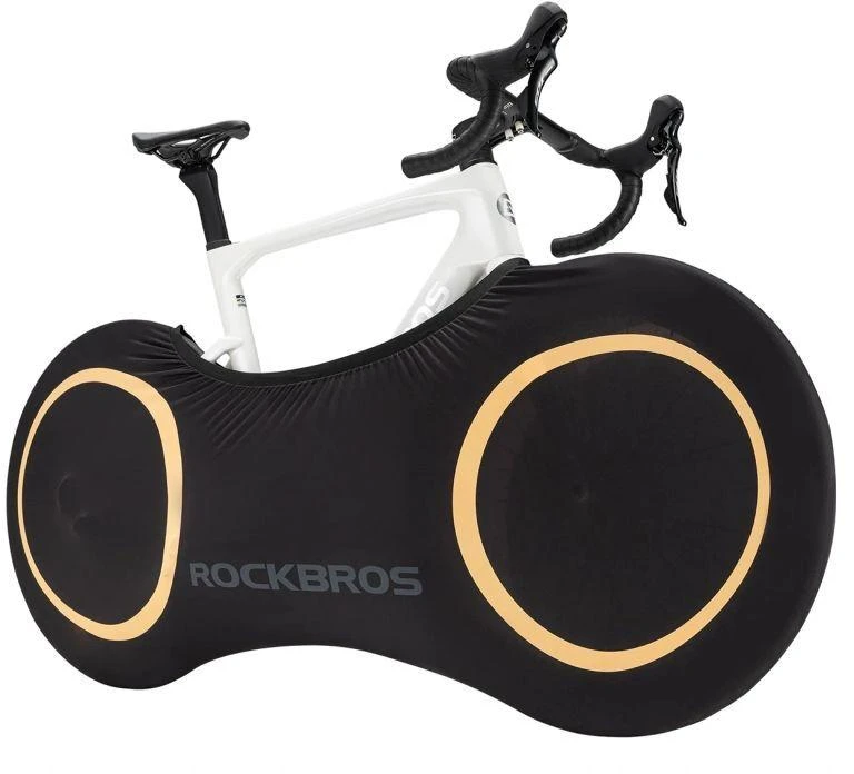 Rockbros D95 Elastinis uždangalas, tinkantis 26–29 colių žvyrkelių, kalnų, miesto ir plento dviračiams, 700C (71 × 152 cm) - Juodas