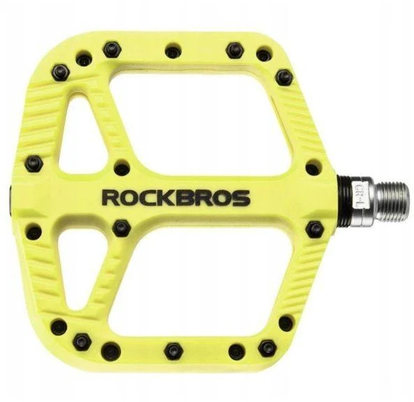 RockBros platforminiai pedalai, geltoni