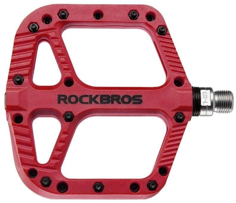 Raudoni platforminiai pedalai Rockbros