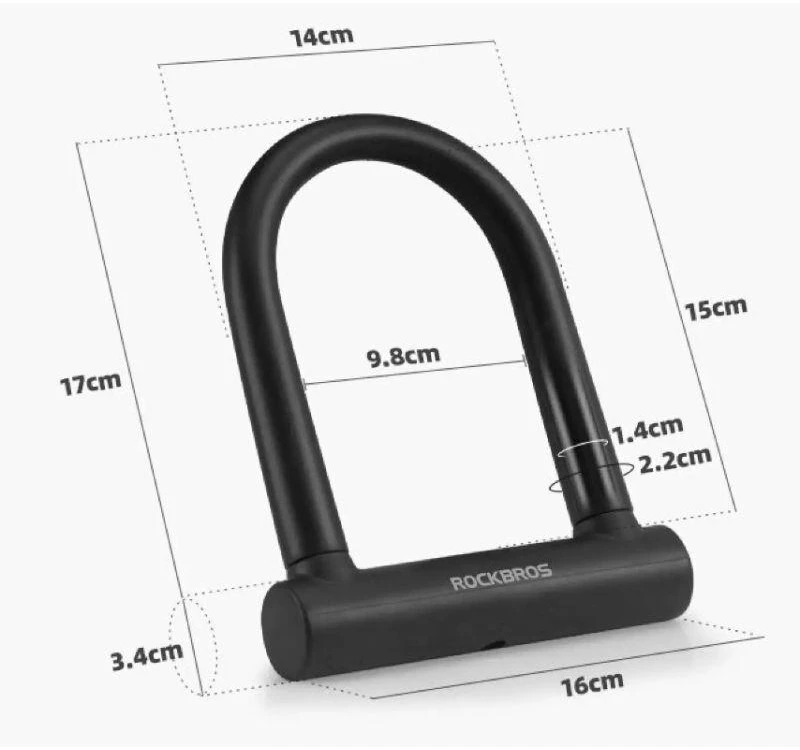 Rockbros dviračio spyna RKS610-BK juoda