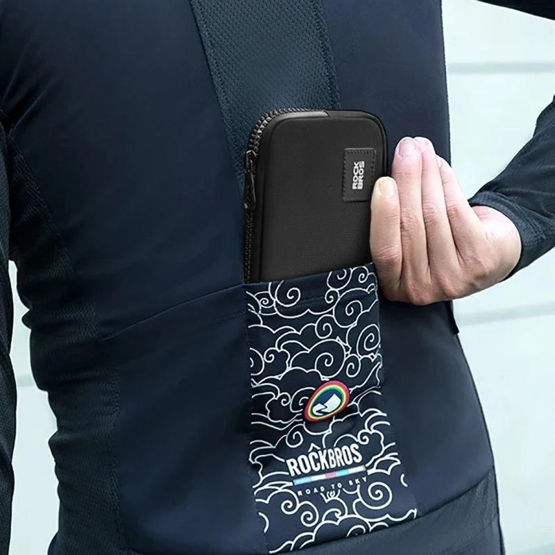 Rockbros dviračio krepšys 30990043003 for phone, keys, wallet 0.15 l – juodos spalvos