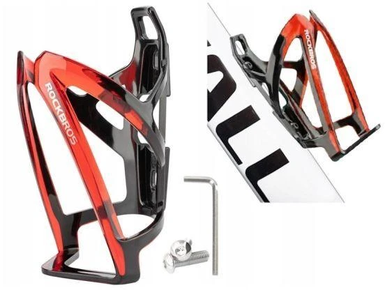 Rockbros FK338 butelio laikiklis juodas ir raudonas