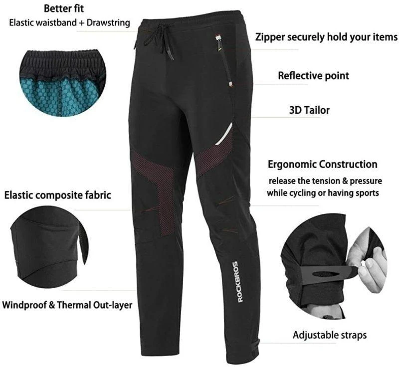 Rockbros ilgos žiemos sportinės kelnės YPK007 3XL
