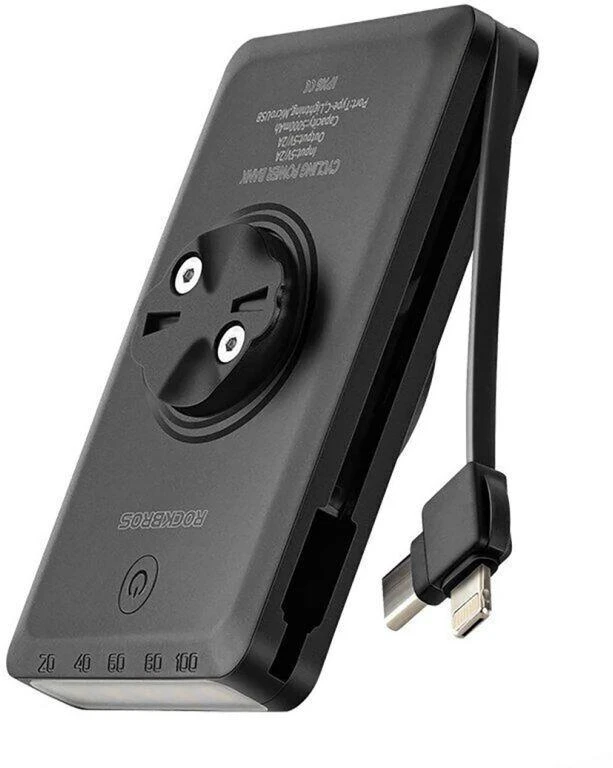 Rockbros JP008 priekinis dviračio žibintas prekystaliui su išorine baterija 5000mAh 150lm IPX6 &8211; juodos spalvos