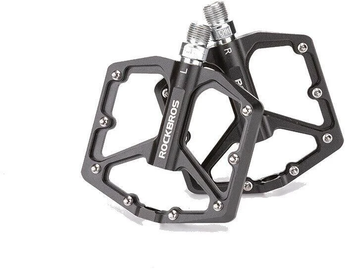Rockbros juodi platforminiai dviračio pedalai