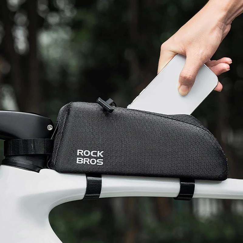 Rockbros Krepšys ant dviračio rėmo viršutinio vamzdžio 0.9l - Juodas