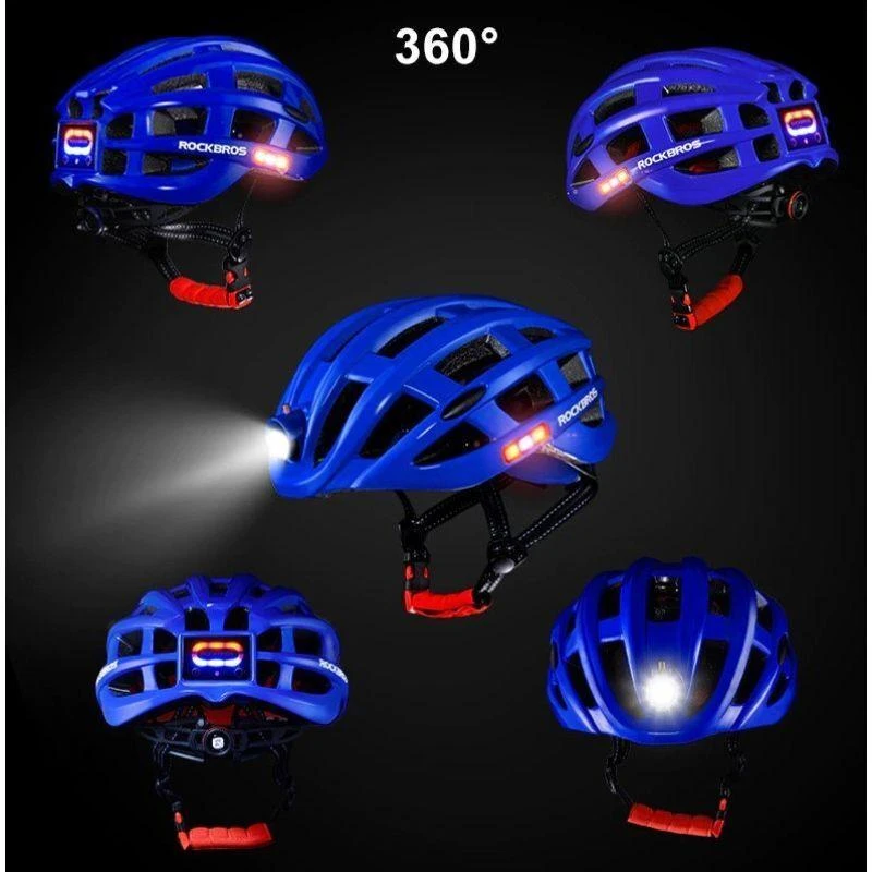 Mėlynas MTB šalmas RockBros 57–62 cm