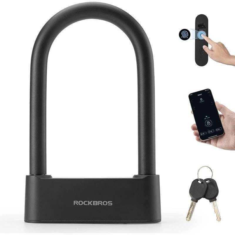 Rockbros pirštų atspaudų dviračio užraktas