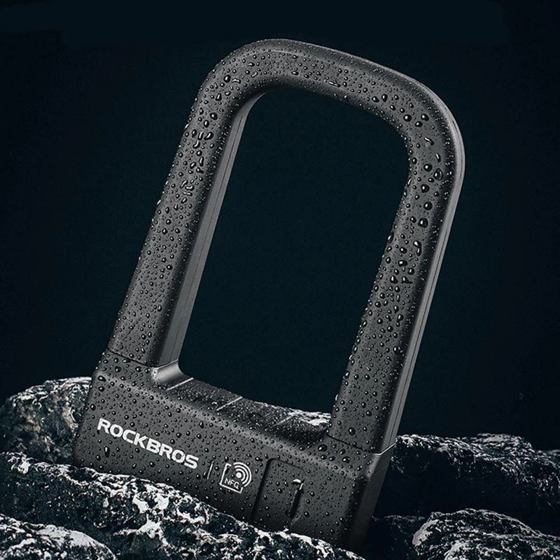 Rockbros RBNS1 išmanioji dviračio spyna su NFC skaitytuvu – juoda
