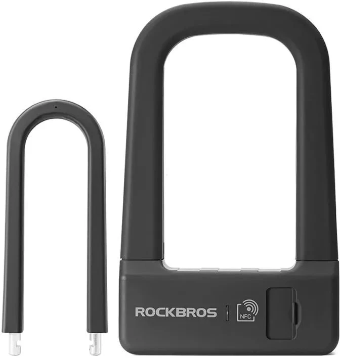 Rockbros RBNS1 išmanioji dviračio spyna su NFC skaitytuvu – juoda