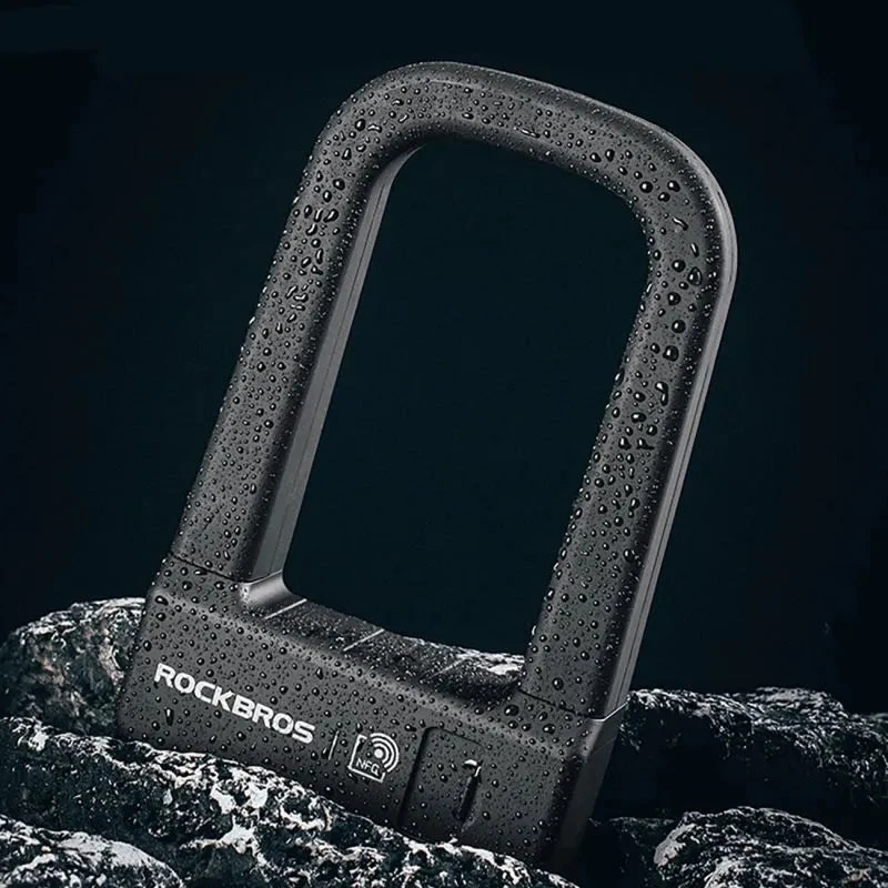 Rockbros RBNS1 išmanioji dviračio spyna su NFC skaitytuvu – juoda