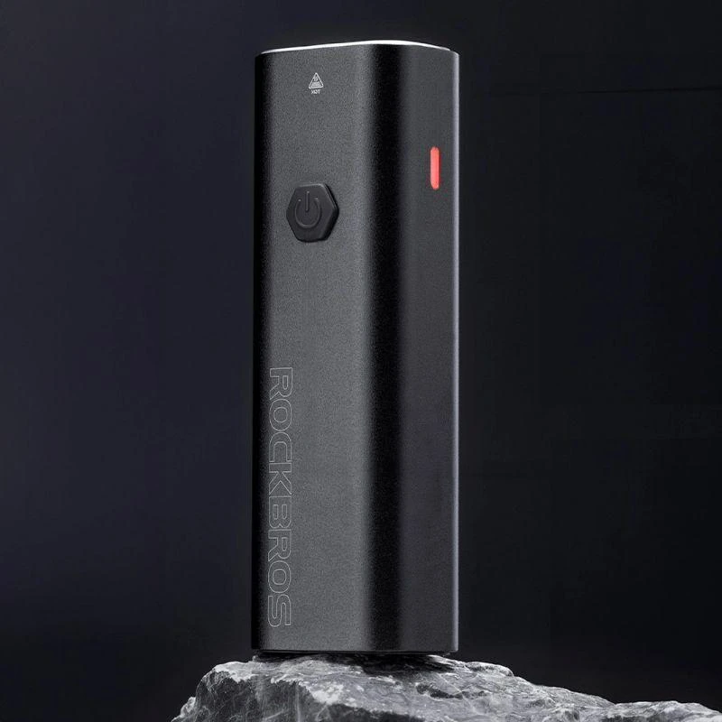 Rockbros RHL600 priekinis dviračio žibintas 600lm 2600mAh IPX6 – juodos spalvos