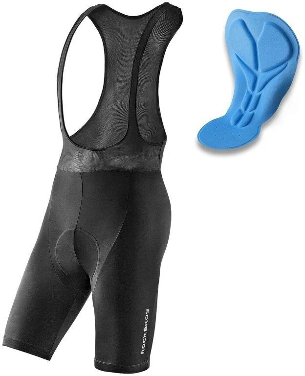 Rockbros RK2002L short bib shorts with L insert – juodos spalvos