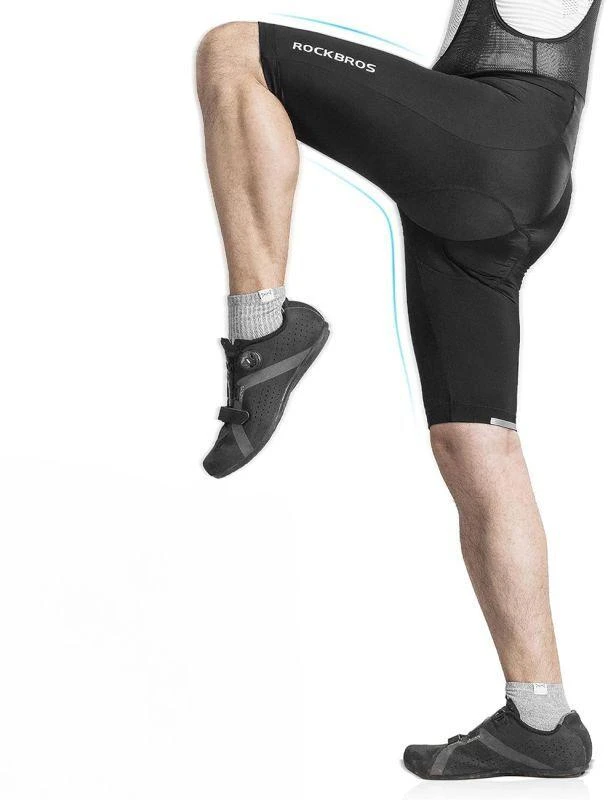 Rockbros RK2002L short bib shorts with L insert – juodos spalvos