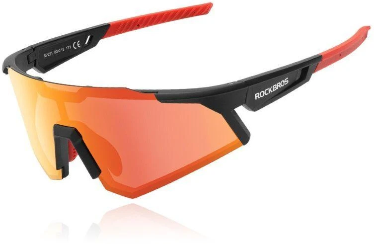 Rockbros SP291 poliarizuoti sportiniai akiniai juodi