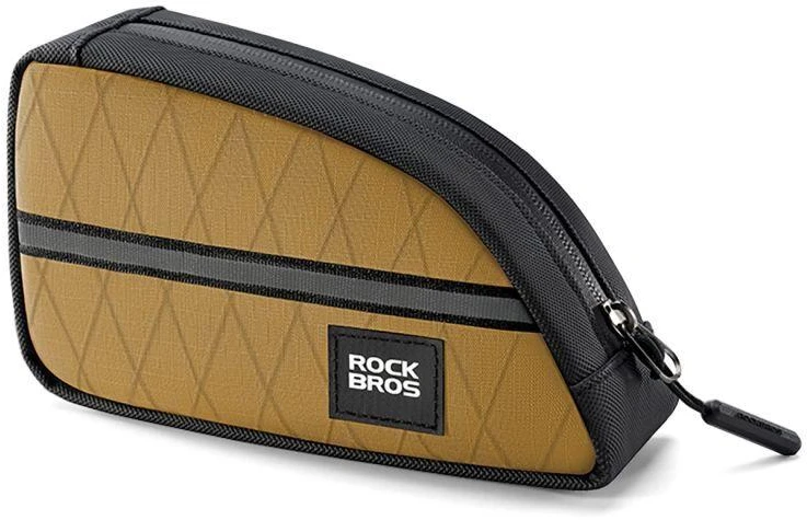 Rockbros Trikampė dviračio rėmo tašė 0,8 l - Ruda