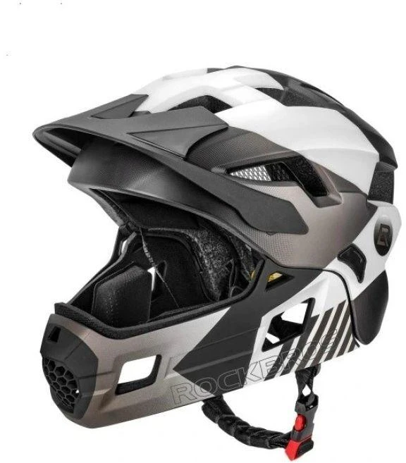 Rockbros Vaikų šalmas su skydeliu, 48-54cm, juodas