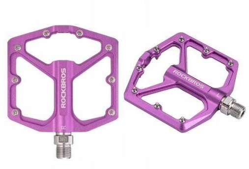 Dviračių platforminiai pedalai, aliuminio korpusas, violetinė, Rockbros