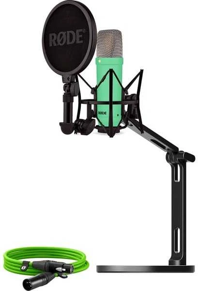 Rode Microphones NT1 Signature +XLR-cable+Desktop Studio Arm , microphone - lightgreen, Bundle