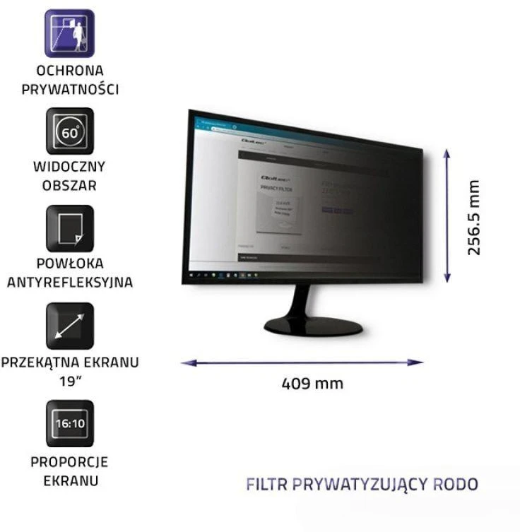 QOLTEC 51054 Qoltec privatizavimo filtras RODO | 19 | 16:10