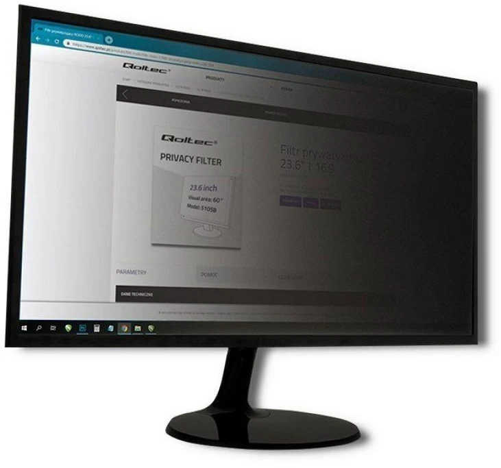 Qoltec Privatumo filtrai RODO | 27'' | 16:9