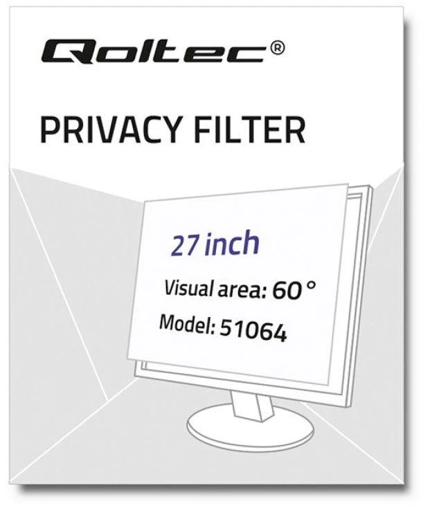 Qoltec Privatumo filtrai RODO | 27'' | 16:9
