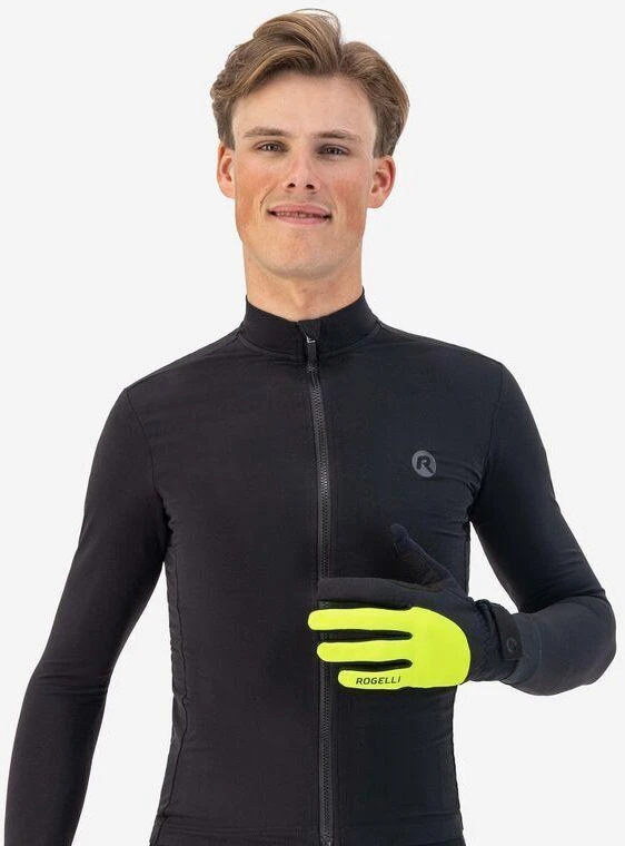 Rogelli CORE II žiemos pirštinės juodos-fluorescencinės S