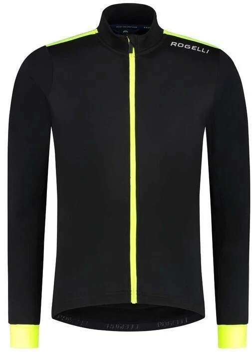 Rogelli CORE marškinėliai ilgomis rankovėmis juoda-fluorescencinė 6XL